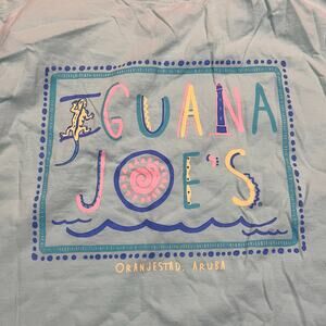 Iguana Joe’s Oranjestad Aruba Men‎ Large Mint Green Short Sleeve Destination
